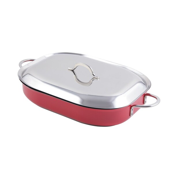Bon Chef Classic Country French Oblong Pan W/Lid 15" X 11" X 2 7/8" 5 Qt 60023CFCLDRed - main